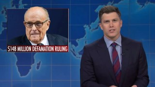 ‘SNL’: Colin Jost Says Giuliani’s ‘Hilarious’ $148 Million Judgement ‘Might as Well’ Be a Billion, Because ‘There’s No Way He Can Pay It’ | Video
